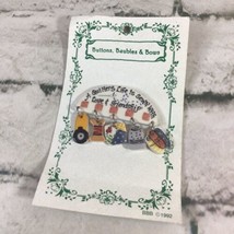 Vintage Ceramic Handmade Painted Brooch  A Quilters Life Friendship  - £9.32 GBP