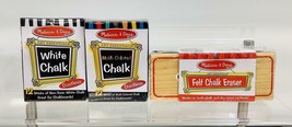 Melissa &amp; Doug Eraser and Chalk Set W/24 Chalk Sticks &amp; Wood-Handled Felt Eraser - £10.29 GBP