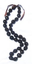 Hawaiian Lei Necklace of Dark Brown Kukui Nuts - £10.08 GBP
