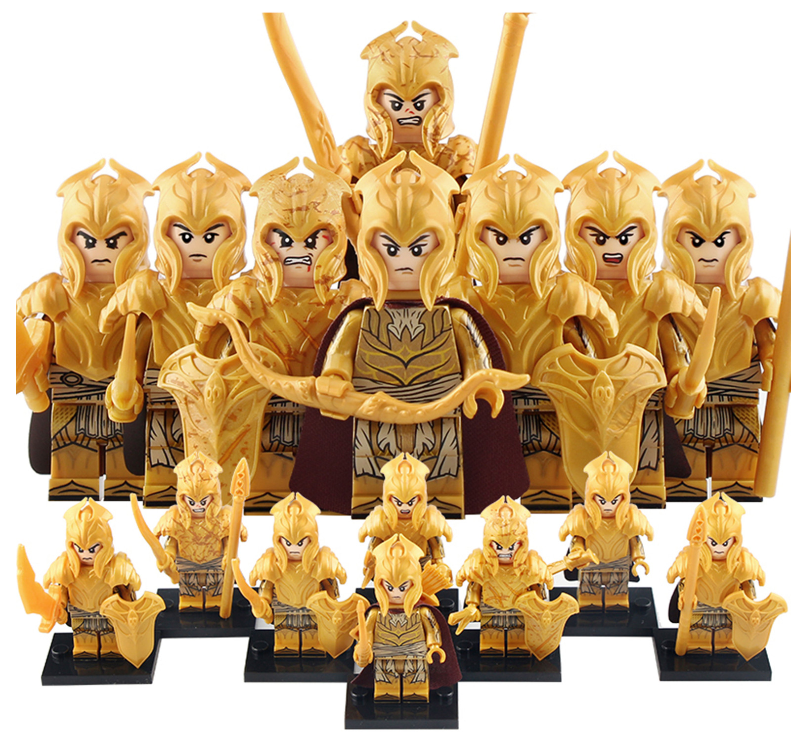 Mirkwood Armoured Elves Army Set  Assortment 8 Minifigures Lot