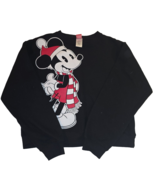 Walt Disney World Medium Black Sweatshirt Mickey Mouse Christmas RN#55219 - $21.26
