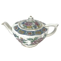 Vintage Sadler England Aladdin&#39;s Lamp Shaped Teapot Floral Rose Trellis 10&quot; - £33.34 GBP