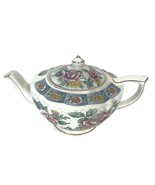 Vintage Sadler England Aladdin&#39;s Lamp Shaped Teapot Floral Rose Trellis 10&quot; - $55.14 CAD