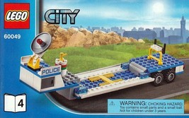 Instruction Book #4 Only For LEGO CITY  Helicopter Transporter 60049 - £5.11 GBP