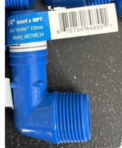 Twister Insert 90° Elbow 3/4&#39;&#39; Insert T X 3/4&#39;&#39; D Mpt Polypropylene, NBA... - $0.99