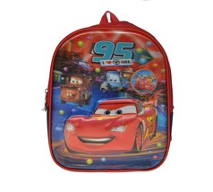 Pixar Car Cartoon Character 3-D School Bag/ Backpack (Red/Navy Blue) For... - £44.58 GBP