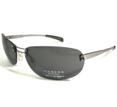 Iceberg Sunglasses IG 85121 720 Silver Wrap Frames with Black Lenses 65-17-125 - £54.62 GBP