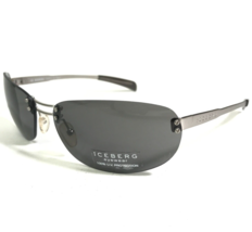 Iceberg Sunglasses IG 85121 720 Silver Wrap Frames with Black Lenses 65-17-125 - £52.93 GBP