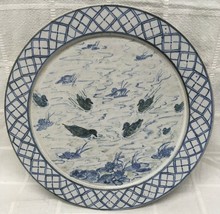 VTG LAPR Los Angeles Pottery Ducks Blue Gray Plate Signed LAPR Dated 1981 - £42.04 GBP