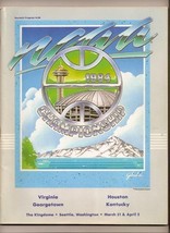 1984 NCAA Final Four Championship program Georgetown Houston Virginia Kentucky - £42.30 GBP