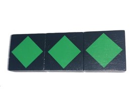 Qwirkle Replacement OEM 3 Green Diamond Tiles Complete Set - $8.81