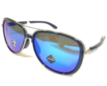 Oakley Sunglasses Split Time OO4129-0758 Silver Navy Blue Aviators Prizm... - $266.52