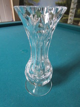 Cut Czech Bohemian Lead Crystal Vase combination of thumbprints &amp; flowers BEAUTY - £79.21 GBP