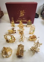 Danbury Mint 23k Ep Gold Christmas Ornaments 2-1985 8-86 1-87 1-88 12 Pieces - $145.55