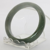 Jade Bangle Burmese Jadeite Comfort Cut Round Stone Bracelet 51 mm Size 6.3 - £51.24 GBP