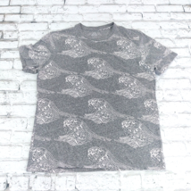 American Rag Cie T Shirt Men Medium Gray Wave Graphic Short Sleeve Beach - $17.98