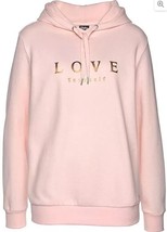 Buffalo Scesa Spalla Stampa&#39; Love Yourself&#39; Felpa IN Rosa UK 14/16 (FM4-2) - $22.97