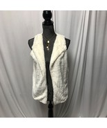 Faded Glory Cream Faux Fur Vest Girls Size XL 14-16 Soft Fuzzy Lined Ope... - $18.02