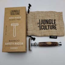 Jungle Culture Bamboo Safety Razor Plastic Free Unisex  (dark thick wood), NIB - £19.56 GBP