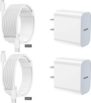 Fast Charger 4Pack 20W 2pcs Type C Wall Charger Block Compatible With Apple - $13.53