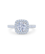 Solitaire Round Cut Halo 1.35Ct Simulated Diamond Silver Women Engagemen... - £42.39 GBP