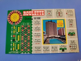 Vtg Postcard Hotel Sahara, Classic Las Vegas, Roullette Guide, Rat Pack, Nevada - £3.98 GBP