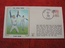 Mlb 1986 World Series Game 7 Fdc Cachet Envelope Ny Mets Vs Boston Red Sox - £14.60 GBP