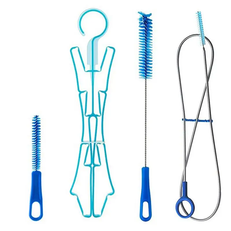 4in1 Hydration Bladder Tube Brush Water Bag Cleaning Kit Long Brush Cleaning - £16.49 GBP
