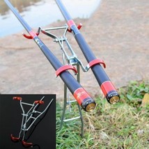 Holder Foldable Adjustable Double Pole Bracket Practical Fishing Rod Fis... - $21.99