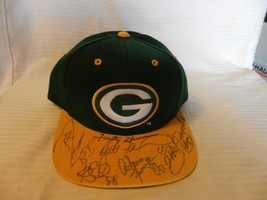 Green Bay Packers Multi-Signed Hat 1996 Brett Favre, Fritz Shurmur + 5 O... - £944.29 GBP