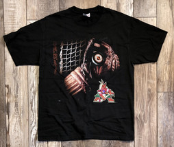 Vintage Phoenix Coyotes T-shirt Black Glove Kachina Hanes Heavyweight Size Large - $39.59