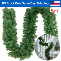 10Ft Artificial Christmas Garland Decorations Fireplace Stairs Party Garlands Us - £58.52 GBP