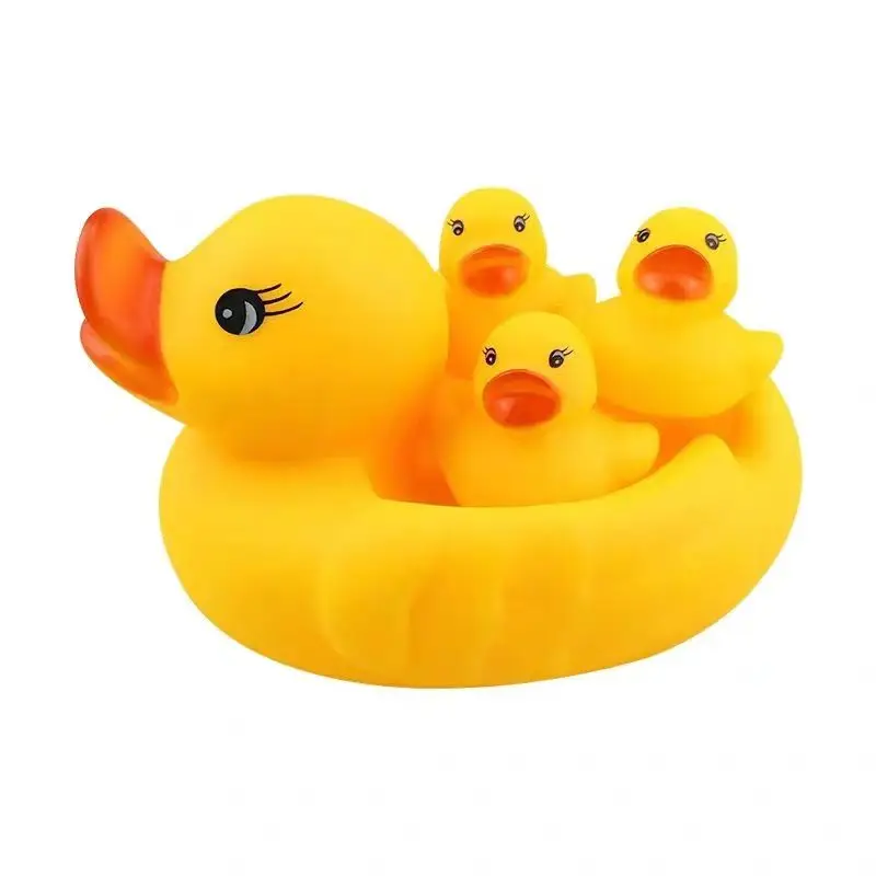 Mini cute little yellow duck baby bath toys children&#39;s pool water toys - £7.03 GBP