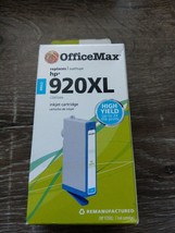 Office Max (HP  920XL) Re-manufactured ink cartridge~Cyan High Yield~NEW - $9.88