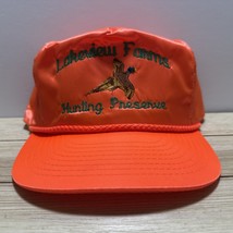 Vintage Pheasant Hunting Hat Blaze Orange Rare Satin Big Rope Hunter Emb... - $55.65 CAD