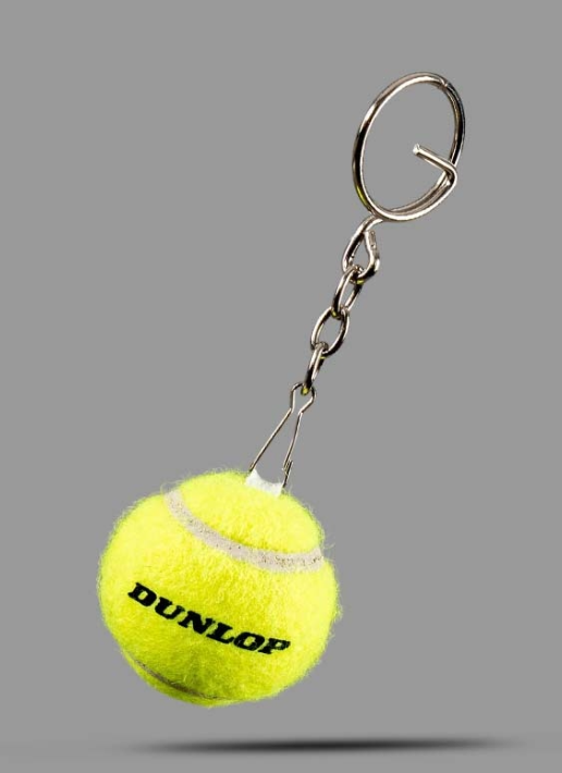 Dunlop Tennis Ball Logo Keychain Keyring Accessory Key Chain Ring Bag NWT - $16.11