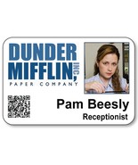 PAM BEESLY ON THE OFFICE NAME BADGE PROP HALLOWEEN COSPLAY MAGNET BACK - $22.20 CAD