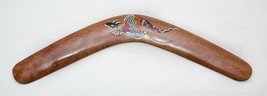 Australian Made Boomerang Hardwood Hand Painted Kangaroo, Signature - $21.29