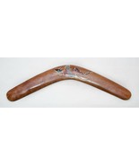 Australian Made Boomerang Hardwood Hand Painted Kangaroo, Signature - £17.01 GBP