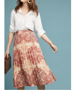 Anthropologie Luna Printed-Pleated Skirt by Akemi+Kin $118 Sz L - NWT - £50.81 GBP