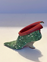 Raine Bejeweled Pointed Toe Resin Miniature Shoe 2003 Victorian 3 in Wide - £9.49 GBP