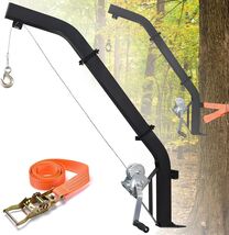 Heavy-Duty Carbon Steel Deer Hoist – 23FT Cable and Ratchet Strap for St... - $114.99
