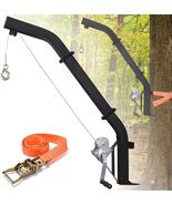 Heavy-Duty Carbon Steel Deer Hoist – 23FT Cable and Ratchet Strap for St... - $114.99