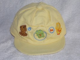 2 Baby Boy LIGHT BLUE/YELLOW Animals Pictures Hats Infant Toddler New - $242.13 MXN