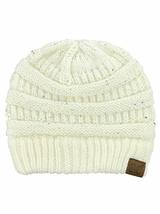 Sequin Ivory - Beanie New Women Slouchy Knit  Thick Cap Unisex - £19.16 GBP