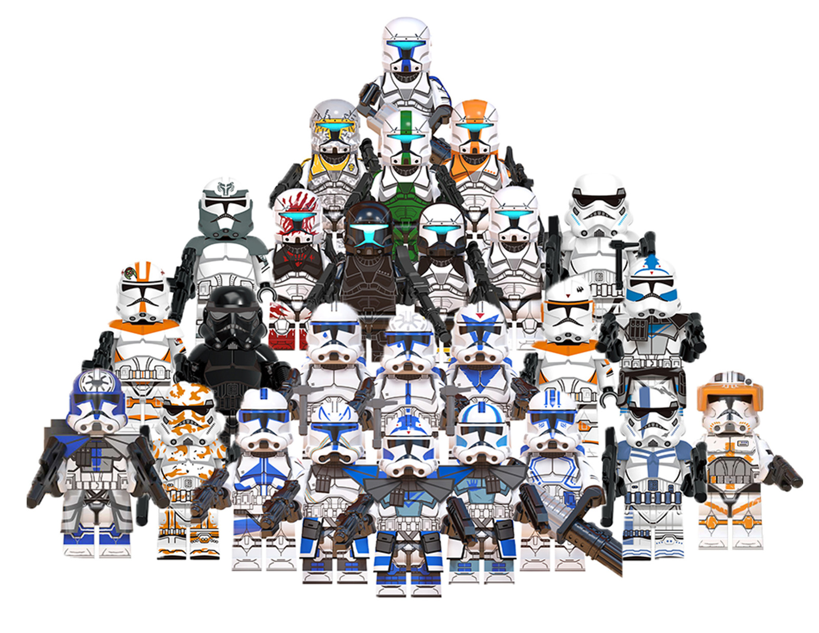 26pcs Star Wars Custom Republic Clone Troopers Collectible Minifigures
