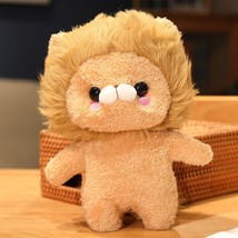 Golden Lion with Clothes Peluche Toys Lovely Lion Wears Sweater Bags Stuffed Sof - $21.84