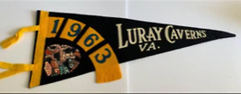 Vintage Luray Caverns VA Pennant 18&quot; - £10.46 GBP