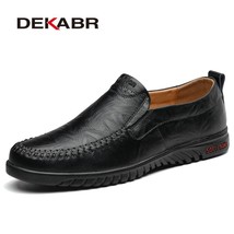 DEKABR Brand Men Genuine Leather Shoes  Casual Shoes Soft Men Loafers Breathable - £40.58 GBP