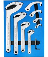 Adjustable Pin Spanner Wrench Tool Set | 9PCS C-Shaped Hook Wrenches with - $85.12